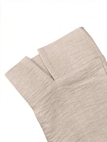 Einfarbiges elegantes Kleid für Frauen mit rundem Ausschnitt und Langarm, lässig anliegend für den täglichen Gebrauch