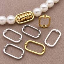 2/4/6件18K镀金珠框双孔框隔珠长方形空心隔珠适用于串珠DIY耳环手链项链珠宝工艺品制作 - 彩色 - 查看 4