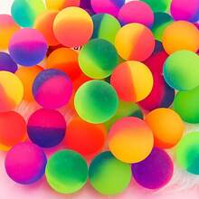 2pcs/10pcs/20pcs Set Colorful Rainbow Bounce Balls, Outdoor Party Supplies, Gift Filler, Favors, Birthday Party Package - Multicolor - View 2