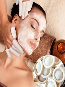 100pcs Disposable Finger Covers, Latex Finger Covers, Thickened High Elastic Rubber Finger Covers, Finger Protection, Finger Hygiene, Finger Care Home Pack Finger Covers - White - View 8