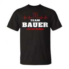Bauer Surname Family Name Team Bauer Time Member T-ShirtExperience Unmatched Comfort And Durability With Our 220G Heavyweight 100% Cotton T-Shirt. Designed For Those Who Value Quality And Substance, This Offers A Structured Fit, Soft Feel, And Long-Lasting Wear. Perfect For Casual Style, Layering, Or Everyday Essentials, It's Breathable Yet Sturdy-Your New Favorite Go-To Shirt. - Black - View 1