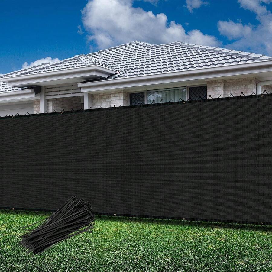 Goleray 8'X12' Fence Privacy Screen Outdoor Temporary Fence Panels Covering For Outside Mesh Fencing UV Blockage Windscreen Shade Net Cover For Backyard Patio Garden, Black - White - View 1