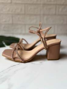 sandalias de tacon  Bohemio    Brillante - Oro rosa - Ver 3