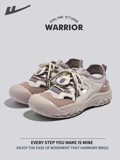WARRIOR Warrior Women's Hiking Shoes Are Comfortable And Low-Key In Summer, With A Casual And Fashionable Style. They Are Suitable For Wear All Year Round And Can Be Worn All Day Long With Hollowed Out Thick Soled Chunky Sneakers