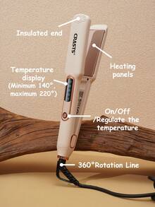 CRASTS 专业直发器、平板夹、卷发器、直发器和卷发器、快速加热、液晶显示屏、快速温度调节、钛硬板、家庭和沙龙使用、护发礼品 - 美規A型插(110-127V) - 查看 5