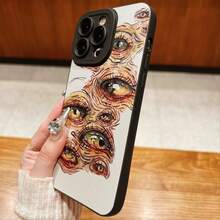 Eye Pattern Phone Case, Soft Phone Case, Mobile Phone Protective Cover, Phone Accessories Compatible With IPhone 11 12 13 14 15 16 Pro Max/Pro/Plus - 黑色 - 查看 5