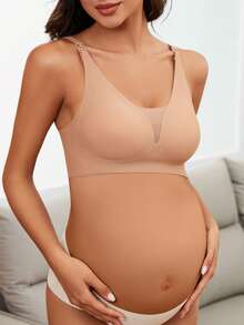 3pcs/Pack Pregnancy & Nursing Seamless Front-Clasp Bra, Deep V-Neck Sexy Breastfeeding Lingerie, Suitable For All Seasons - Multicolor - View 6