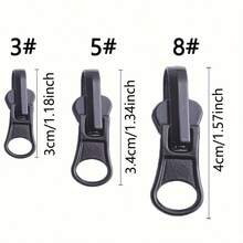 6 Stück/Set (Größe 3, 5, 8) Universal Reißverschluss Reparatur Set aus Zinklegierung, beinhaltet Reißverschluss Zugteile und Haken, Metall Reißverschluss Ersatzset, geeignet für Jacken, Taschen und Kleidung - Verschiedenfarbig - Übersicht 11
