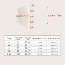 1pc Geometric Faux Leather Corset Elastic Waist Belt With 5 Buckles For Women Halloween Costume - B - View 12