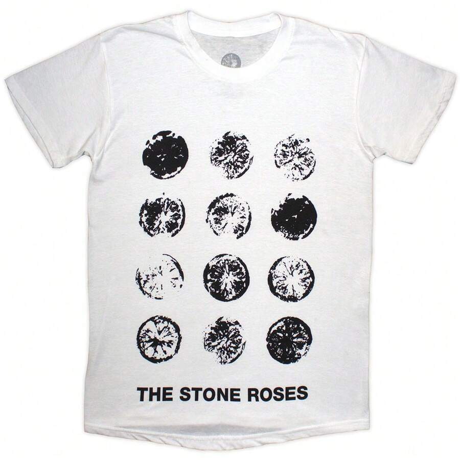 The Stone Roses | Official Band T-Shirt | Lemons Grid - 48-Hour Fast Shipping!  - White - View 1