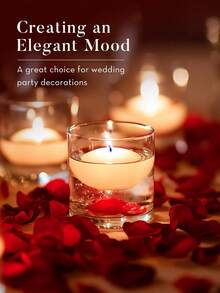 Floating Candles, White Dripless Wax Burning Candles, For Weddings, Party, Special Occasions And Home Decorations Room Decor ,For Centerpieces Christmas Decorations Multiple Sizes Available-Select The Perfect Fit For Your Candlestick.