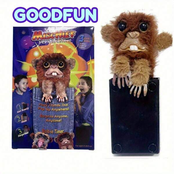 Surprise Prank Monkey Toy, Realistic Monkey Prank Toy, Prank Scream Monkey Doll Toy, Pop Up Monkey Prank Toys, Prankster Funny Gift For Halloween Fools Day