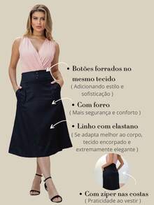 Women Skirts - 黑色 - 查看 6