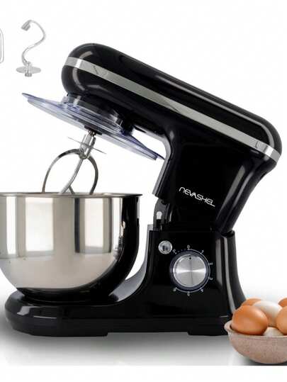 Batidora De Pedestal Profesional Nevashel Kitchen Ad-12 1000w, 6 Velocidades Tazón De 5l Acero Inoxidable Frecuencia 60hz, Ideal Para Repostería Y Panadería, Potente Y Duradera Fácil De Usar Y Limpiar