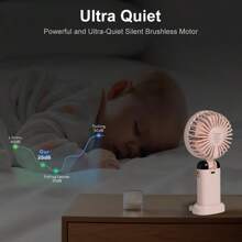 1 pièce Mini ventilateur portable rechargeable USB, petit ventilateur électrique pliant avec affichage numérique, ventilateur de cou portable pour dortoir, bureau
