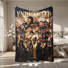 Weiche Flanell-Wolldecke mit Penrith Panthers Team Design - Gemütlich & warm für Wohnzimmer, Büro, Sofa Dekoration, Reisedecke für alle Jahreszeiten, vielseitiges Geschenk - 100% Polyester, gestricktes Material, Digitaldruck, "Team-Spirit"-Design Polyester-Wolldecke für alle Jahreszeiten