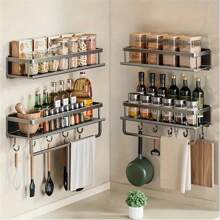 Badezimmer Duschkorb mit großer Kapazität, Badezimmer Aufbewahrungsregal ohne Bohren, Duschorganizer aus rostfreier Aluminiumlegierung mit 4 Haken, Badezimmer Duschablage Schulanfang