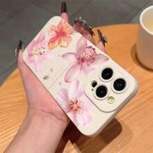 Floral Pattern Phone Case, Anti-Drop Cellphone Protective Case, Shockproof Mobile Phone Accessories Compatible With IPhone Series