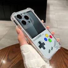 Retro Game Mobile Phone Case, Designed With Game Controller Buttons And Vintage Gaming Console Artwork, Suitable For IPhone 16, 15, 14, 13, 12 And 11 Pro Models, Made Of TPU Material, And Provides Shockproof Protection. Ideal For Gamers, Retro Enthusiasts, Birthdays, Holidays, And Special Gifts For Friends And Family. - Clear - View 3