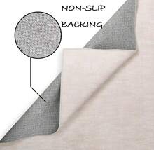 COZYLOOM Door Mat 2x3 Modern Small Rug Indoor Front Doormat Abstract Distressed Floor Mat Non Slip Kitchen Rug Contemporary Carpet Lightweight Foldable Mat Entryway Living Room Doormat, Beige - 4 FT Round - View 5