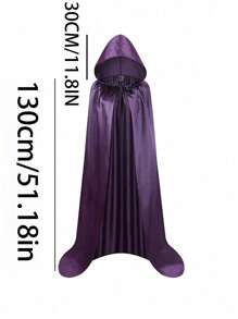 Mantello da adulto per Ognissanti, mantello della morte in tessuto colorato, mantello di demone mago, veste da mago medievale, mantello del Grim Reaper, accessorio da bar e discoteca, costume da festival