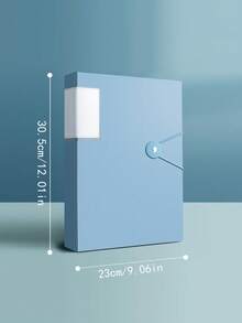 40页按扣式文件整理文件夹，大容量学生试卷/合同文件收纳，透明封套，随机封面卡纸