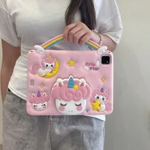 1pc Retractable Stand Unicorn Case, Compatible With IPad 7/8/9, IPad Air 5/4/3 9th Gen 10.2, IPad Pro 11, IPad Mini 5, A7/A8/A9 PLUS (No Lanyard)