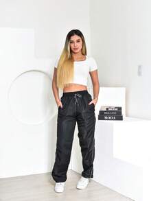 Tactel Women's Premium Gym Street Modal 3-Pocket Pants - Black - View 5