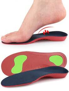 1Pair EVA Green Children's Arch Insole, Learning To Walk, Heart Support Insole, Unisex High Elasticity Insole - View 1