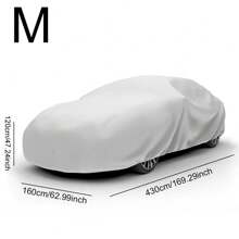 Silver Gray Car Cover, Thick PEVA Material, Dust-Proof, Scratch-Resistant, Breathable, Waterproof All-Weather All-Season Vehicle Protection, Suitable For Sedans, Essential Car Accessory To Protect Your Beloved Car