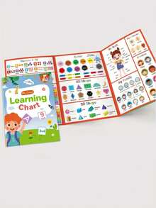 1 szt. Mój pierwszy wykres do nauki i zestaw plakatów do budowania słownictwa fonetycznego, pomoce dydaktyczne do edukacji przedszkolnej, zajęcia edukacyjne dla rodzin, materiał papierniczy, kolor mieszany