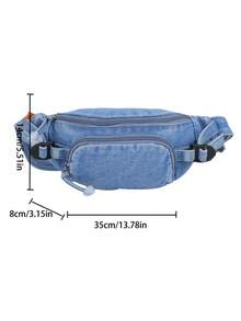 Minimalist Denim Unisex Waist Pack/Chest Bag