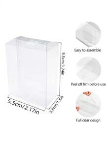 50PCS Transparent PET Rice Cake Gift Box With Holes, Cake Macaron Candy Gift Box, Graduation Gift Box, Ice Cream Packaging Box, Suitable For Birthday And Wedding Party Packaging, Baby Shower Supplies Summer Gifts Beach Back To School School Supplies Room Decor