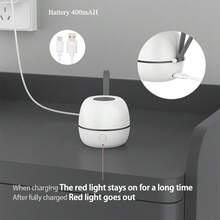 Esterilizador de chupete recargable portátil con caja de almacenamiento de desinfección con luz UV, apto para chupetes, joyas, llaves, cortaúñas y otros artículos - Blanco - Ver 4