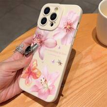 Floral Pattern Phone Case, Anti-Drop Cellphone Protective Case, Shockproof Mobile Phone Accessories Compatible With IPhone Series