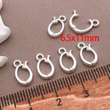 2/4/6pcs Real 18K Gold Plated Brass Oval Jewelry Clasp Buckle Spring With Ring Connectors Snap Clip Clasps For Jewelry Making DIY Crafts Findings - Multicolor - View 17