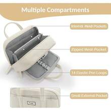 Sooez Large Pencil Pouch, Big Pencil Bag With 5 Compartments, Pen Bag Wide Opening, Soft Corduroy Pencil Pouch Organizer With Zipper, Cute Aesthetic School Supplies Teen Girls-Purple