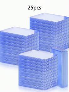 100/25/10/1pc Card Sleeves Hard Plastic For Baseball Protective Holder Trading Cards,Sports Cards 3 X 4 Inch Clear PVC Card Game Card, ChristmasStyle ChristmasStyle Gift