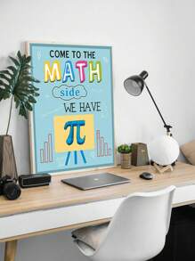 1pc Math Wall Art Prints Mathematical Elements Canvas Wall Art Geometric Math Posters For Classroom Inspiration Saying Math Art Poster For Middle School Classroom Study Room Decor Unframed