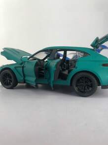ESCBBXX 1pc Zinc Alloy Pressure Cast Die-Cast Sports Car Model Toy, 6.2inch Length X 2.56inch Width X 2.17inch Height, Realistic Sports Car Model Toy With Openable Doors/Trunk, Rolling Tires, Sound Effects And Lights, Suitable For Boys, Children Collection, Display, Model Toys, Holiday Gift