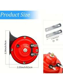 [Super Loud Train Horns] 2pcs Super Loud 130DB Train Horns - 12V Air Horn Replacement Kit, Car Air Electric Disc Double Horn - Automotive Accessories Universal For Car, Motorcycle, Truck, Bike, Boat - Multicolor - View 5