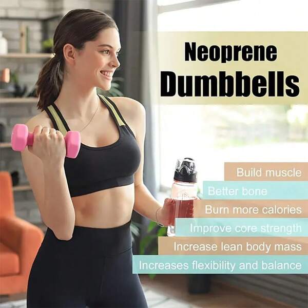 1pc Solid Cast Iron Dumbbell, Blue Hexagon, Home Fitness Equipment, For Arm Muscle Exercise, Yoga & Workouts, Gym
