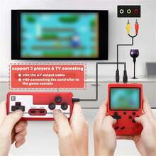Retro Handheld Game Console With 400 Classic Games, 2.4 Inches HD Screen 1020 MAh Battery Rechargeable Handheld Games Video, Support TV & Two Players Present For Adults - 黑色 - 查看 5