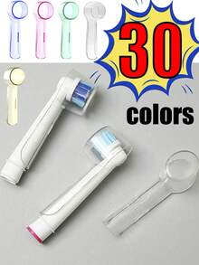 1-4 件旅行牙刷头套，电动牙刷套，电动牙刷套，牙刷头保护套，电动牙刷套，漱口牙刷防尘套家居浴室装饰秋季装饰返校 - 彩色 - 查看 2