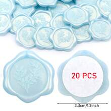 CYFUN DESIGN 20/25 PCS Eucalyptus Pattern Real Wax Sealing Stickers Self-Adhesive Wedding Invitation Envelope Seal Stickers For Decorating Wedding Invitations, Gifts,Back To School,School Supplies