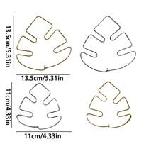 1pc Metal Turtle Shell Leaf Shaped Plant Support Rack - Durable Monster Clip, Unique Design Fit For Climbing Plants, Tortoise Shell Bamboo Clamp, Ideal Plant Support For Healthy Growth