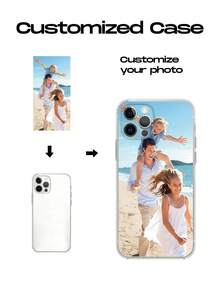 Étui de téléphone personnalisable en TPU transparent, impression de nom personnalisée, motif floral, étui de protection en silicone transparent avec couvercle d'objectif de caméra, compatible avec Apple X/8P/11/12/13/14/15/16E/PRO/PRO MAX, Honor/A06/A26/A56/A36, convient comme cadeau et usage quotidien, mignon, simple, amusant, personnalisé, unique, mode, meilleur ami/couple/cadeau d'anniversaire/cadeau pour ami - Transparent - Voir 4