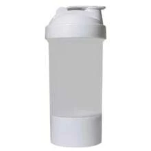 Kit 40 Coqueteleira 500ml Varias Cores Atacado 2 Doses Academia - Branco - Visão 1