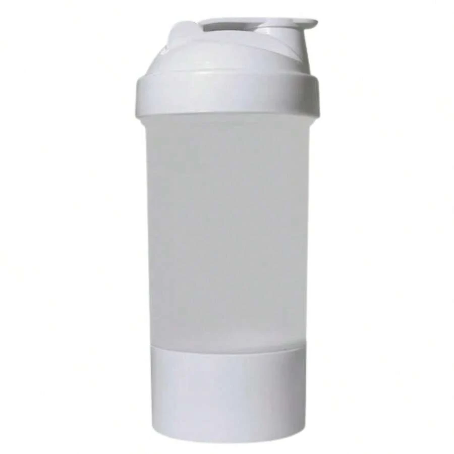 Kit 40 Coqueteleira 500ml Varias Cores Atacado 2 Doses Academia - Branco - Visão 1