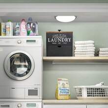 Dryer Sheet Storage Container, Laundry Box Storage Box, Dryer Sheet Holder With Lid And Drawer, Laundry Detergent Dispenser, Laundry Room Organizer, Storage And Organization, Room Decoration - Black Line Terms - View 9